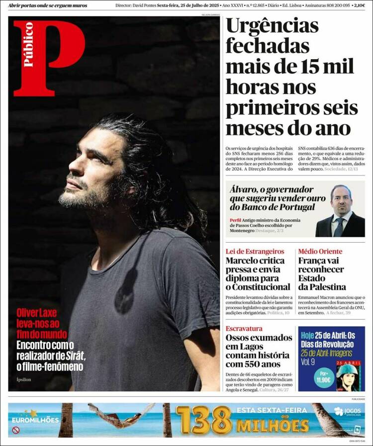Portada de Público (Portugal)