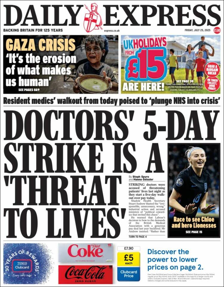 Portada de Daily Express (United Kingdom)