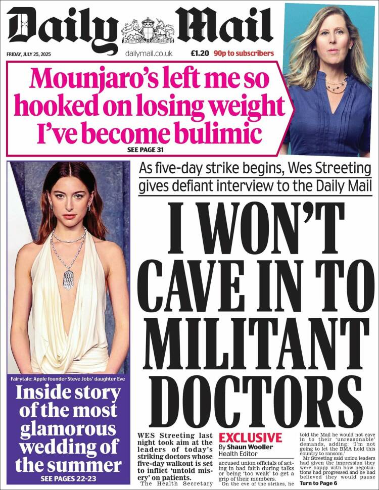 Portada de Daily Mail (United Kingdom)