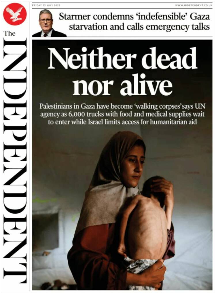 Portada de The Independent (Reino Unido)