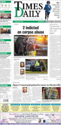Portada de Times Daily (USA)