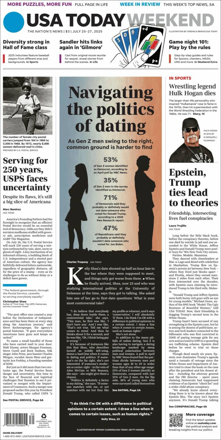Portada de USA Today (USA)