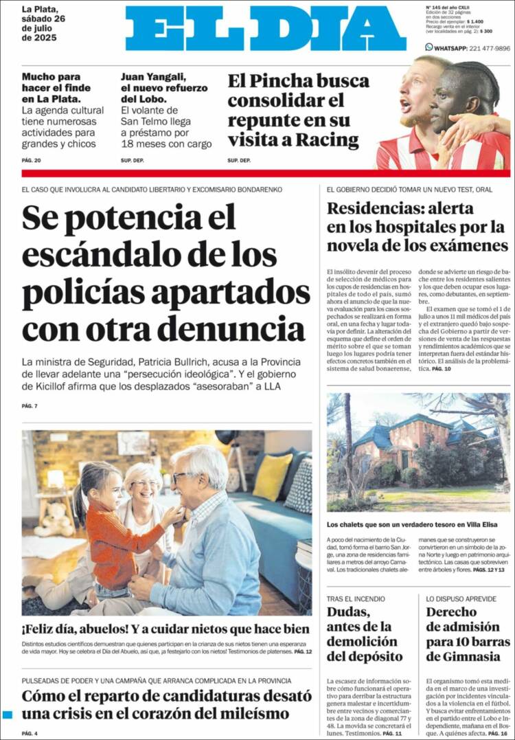 Portada de El Día de la Plata (Argentina)