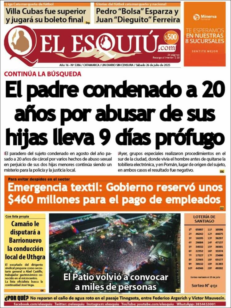 Portada de El Esquiu (Argentina)