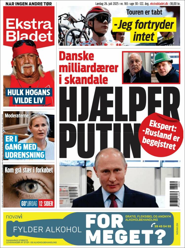 Portada de Ekstra Bladet (Dinamarca)
