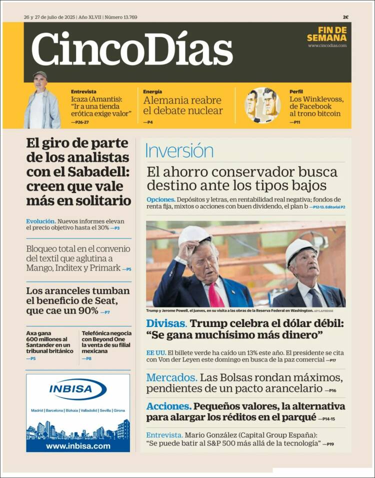 Portada de Cinco Días (Spain)