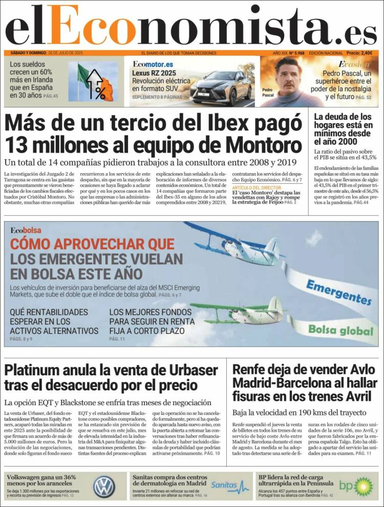 Portada de El Economista (Spain)