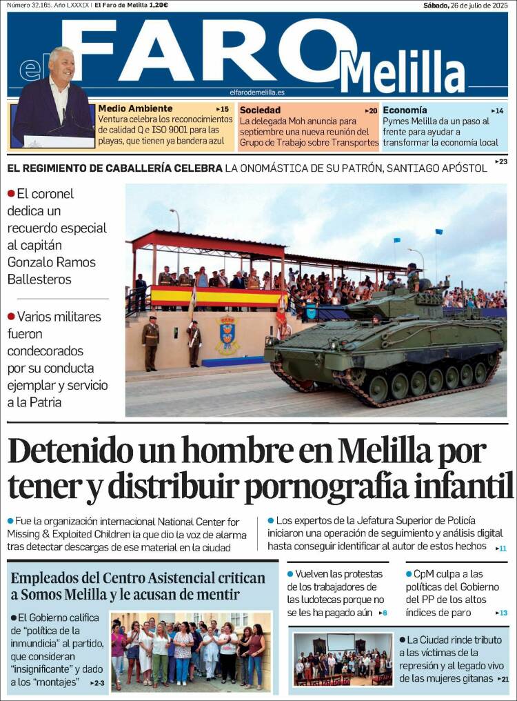 Portada de El Faro de Melilla (Spain)