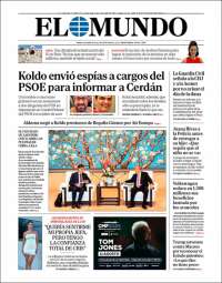 Portada de El Mundo (Spain)