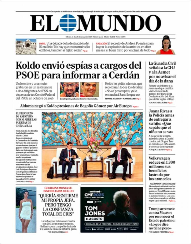 Portada de El Mundo (Spain)