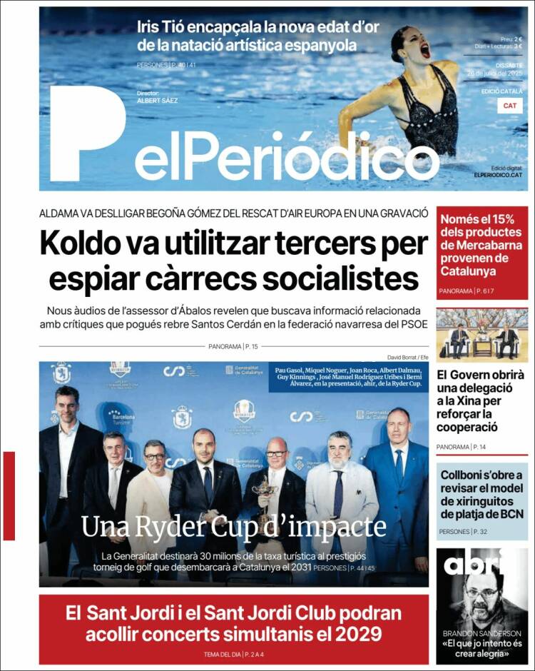 Portada de El Periódico de Catalunya (Spain)