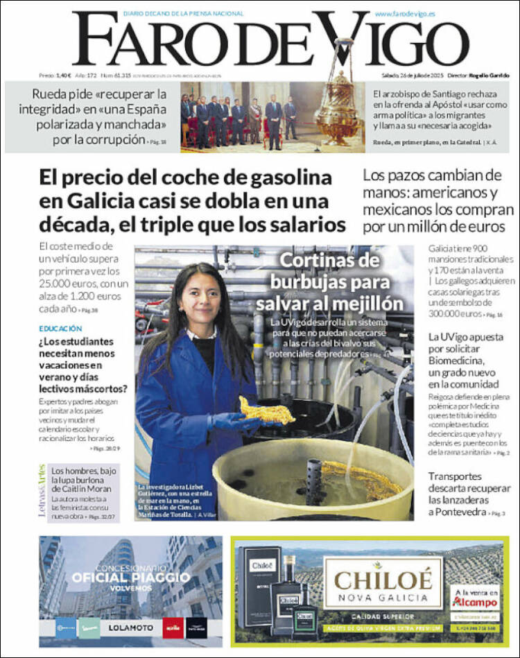 Portada de Faro de Vigo (Spain)