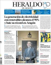 Portada de Heraldo de Aragón (Spain)