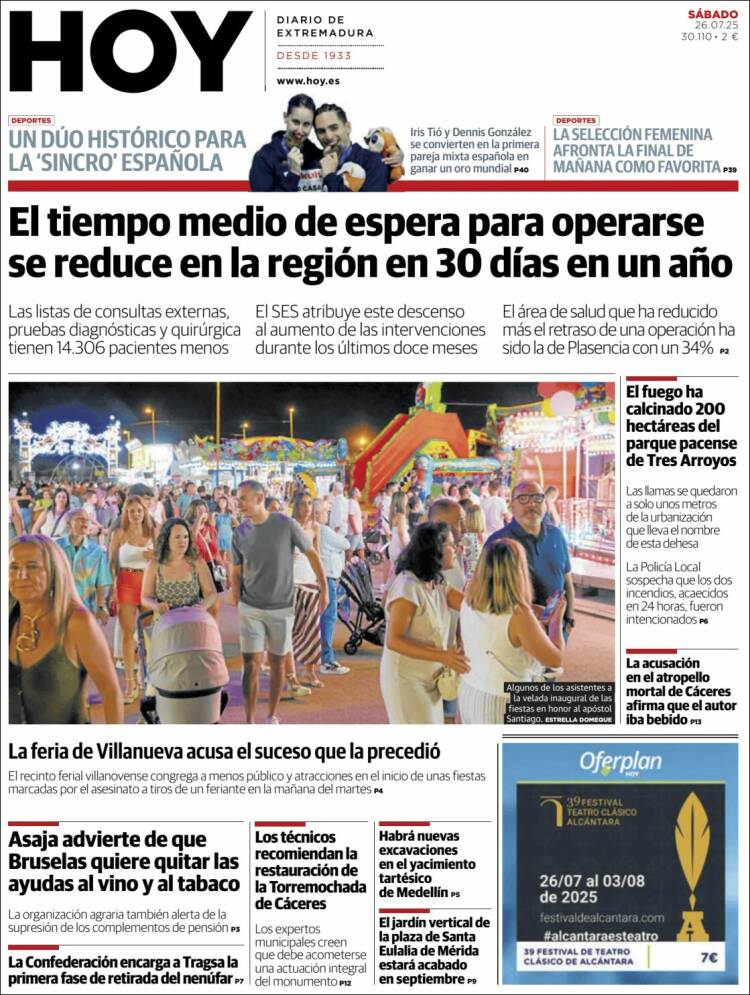 Portada de Hoy - Badajoz (Spain)