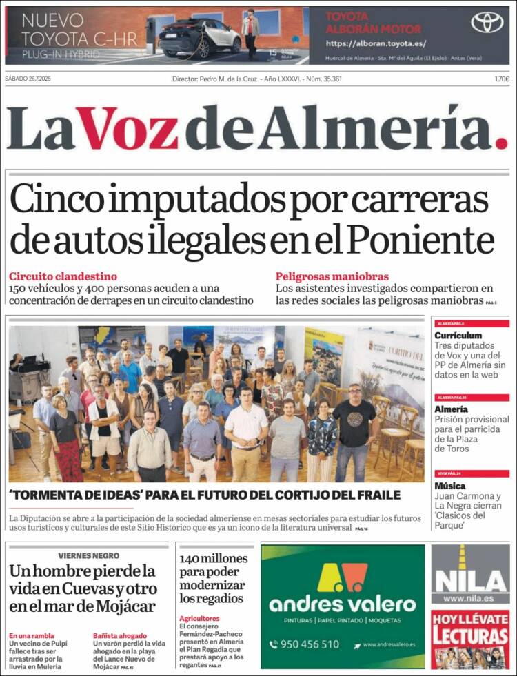 Portada de La Voz de Almería (Spain)