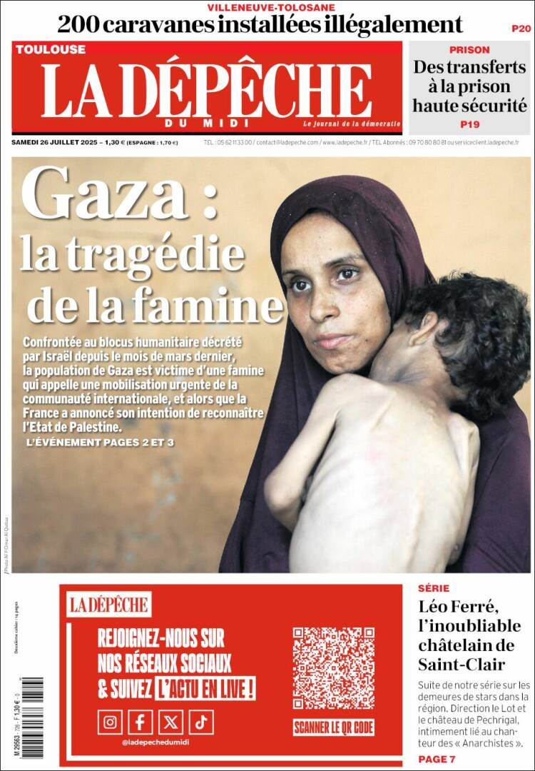 Portada de La Dépêche du Midi (France)
