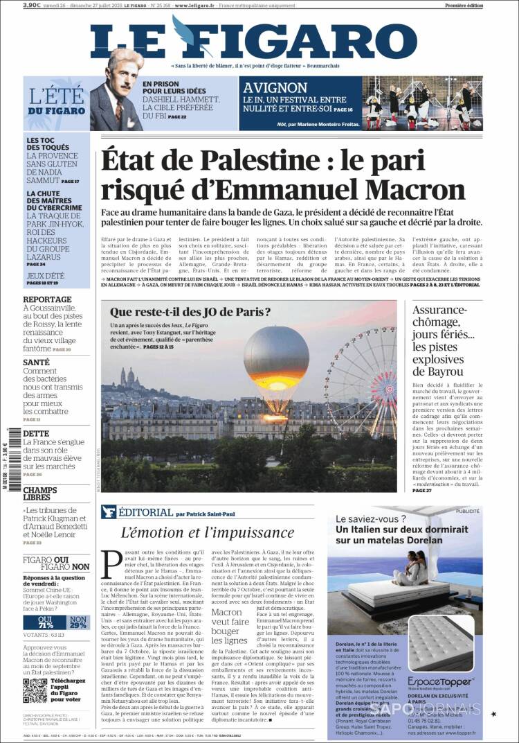 Portada de Le Figaro (France)