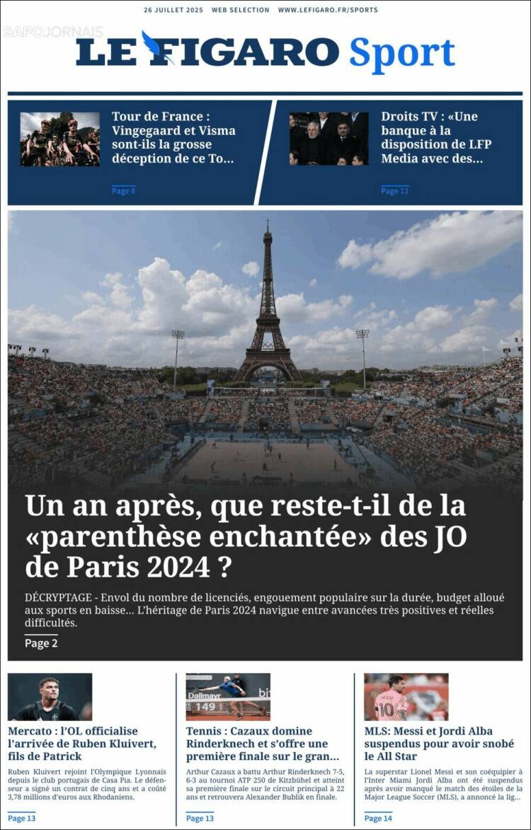 Portada de Le Figaro Sport (France)