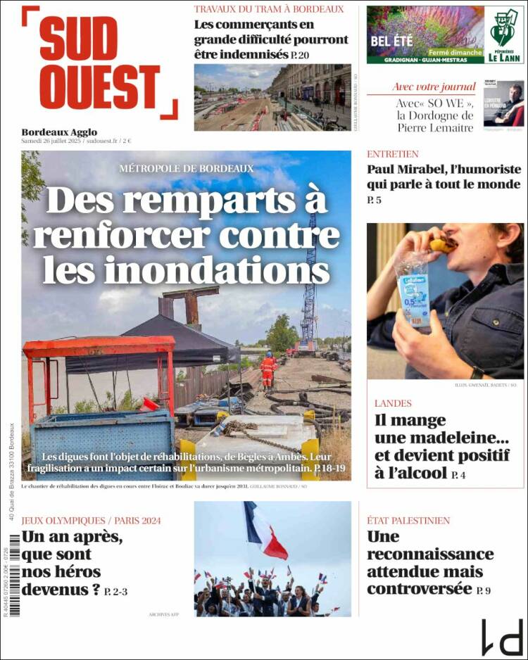 Portada de Sud Ouest (France)