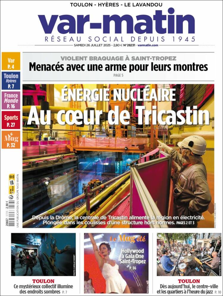 Portada de Var-Matin (France)