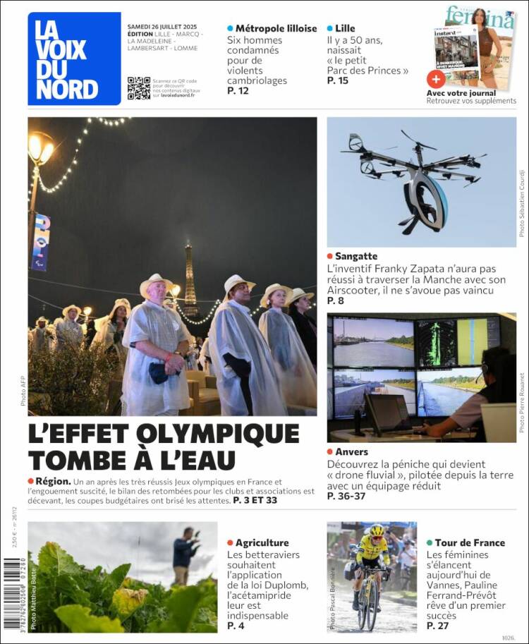 Portada de La Voix du Nord (France)