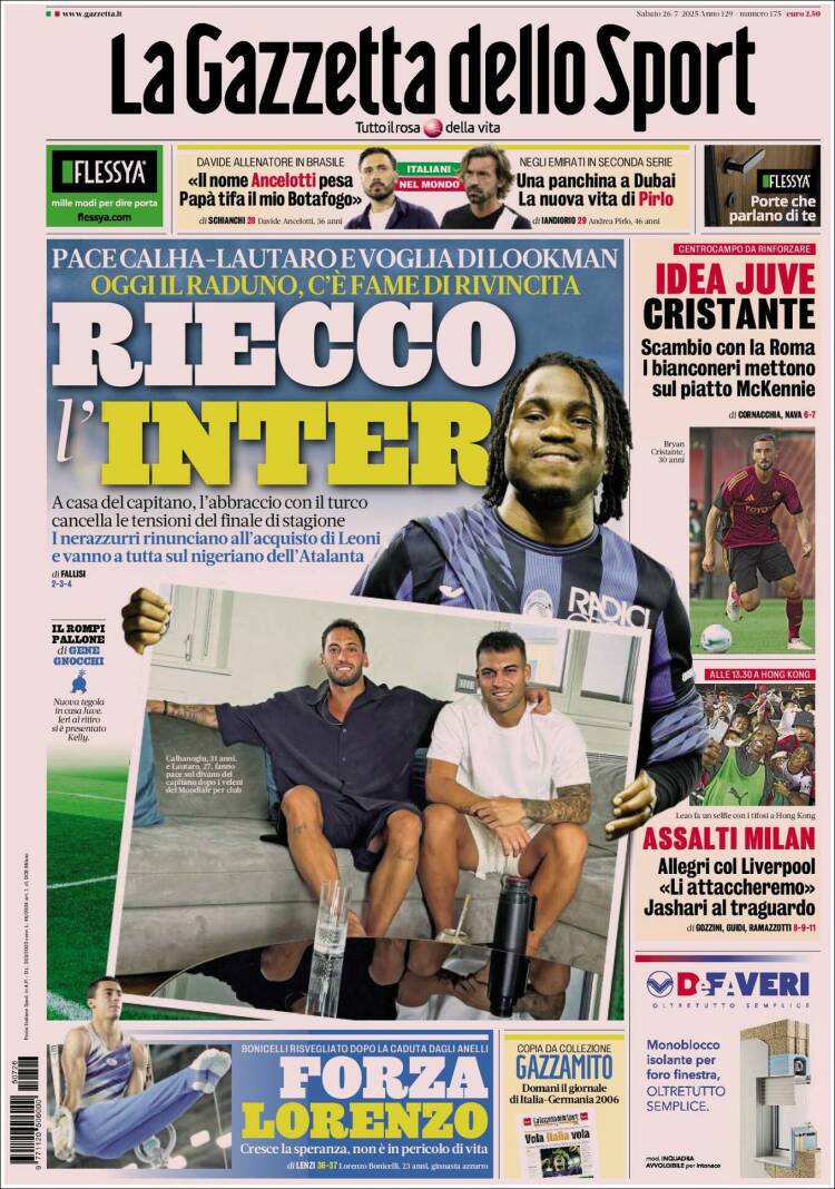 Portada de La Gazzetta dello Sport (Italy)
