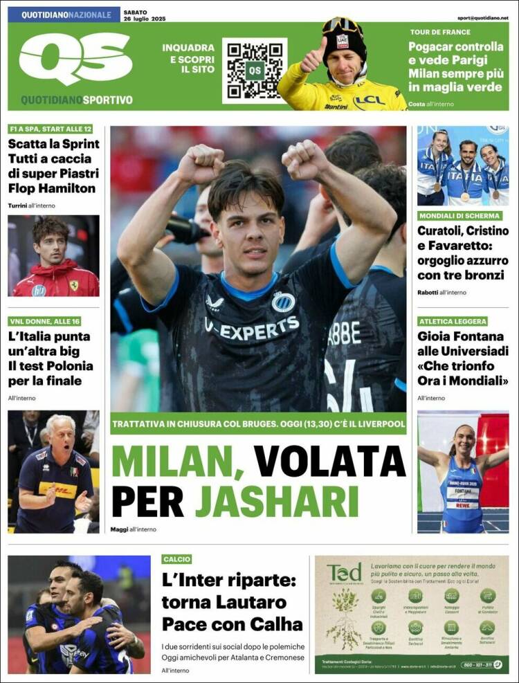 Portada de Quotidiano Sportivo (Italy)