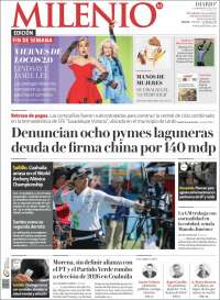 Portada de Milenio - Laguna (Mexico)