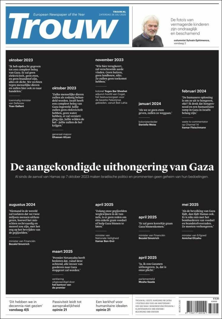 Portada de Trouw (Netherlands)