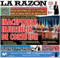 Portada de La Razón (Perú)