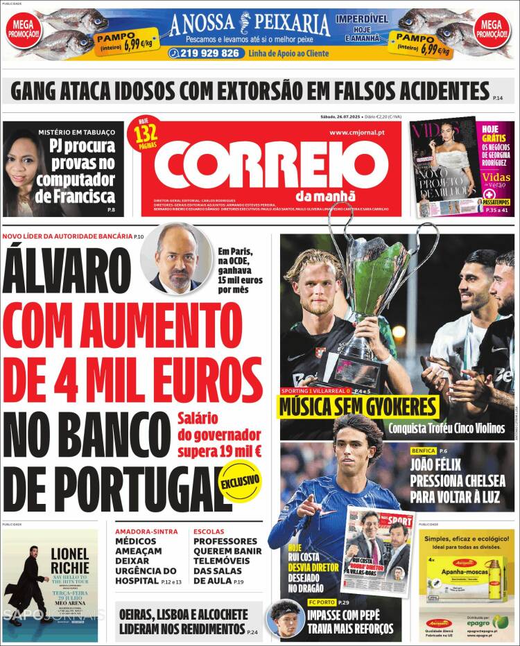 Portada de Correio da Manhã (Portugal)