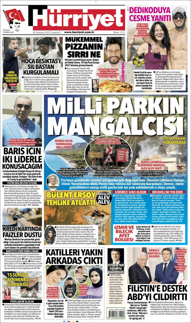 Portada de Hürriyet (Turkey)