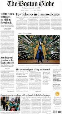Portada de Boston Globe (USA)