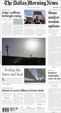 Portada de Dallas Morning News (USA)