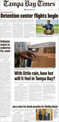 Portada de Tampa Bay Times (USA)