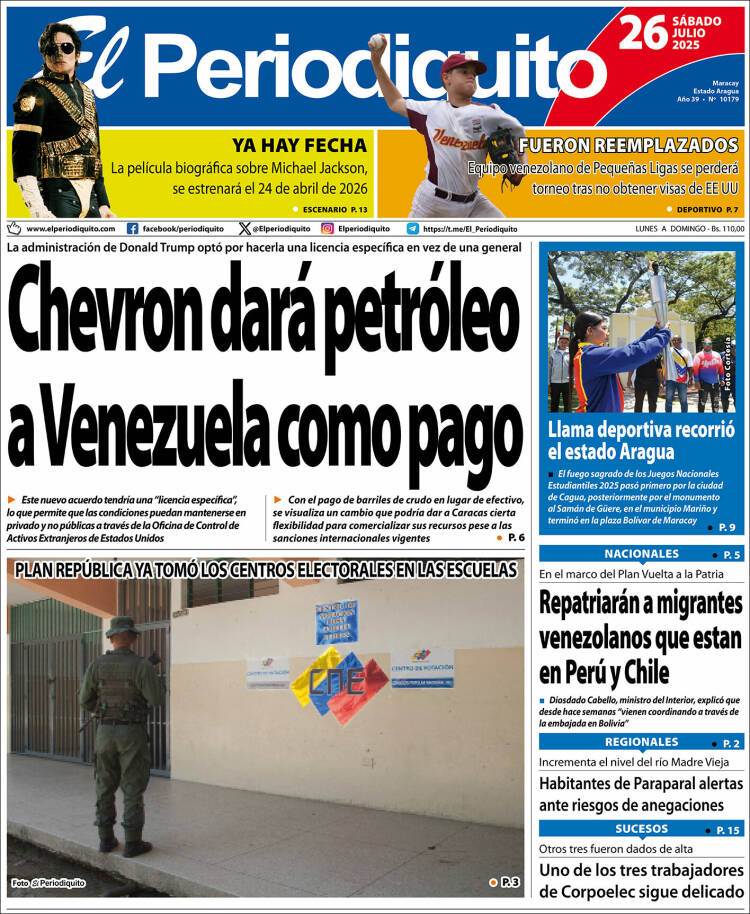 Portada de Periodiquito de Aragua (Venezuela)