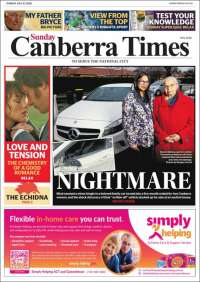 Portada de The Canberra Times (Australia)