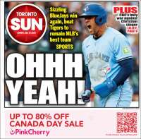 Portada de The Toronto Sun (Canadá)