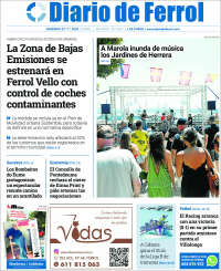 Portada de Diario de Ferrol (España)