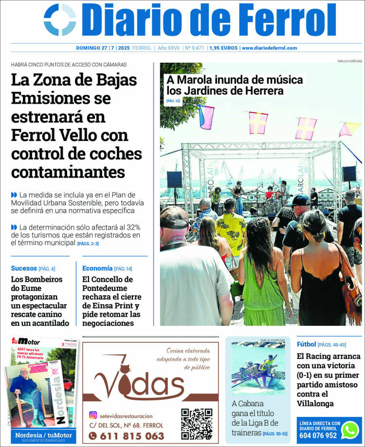 Portada de Diario de Ferrol (Spain)