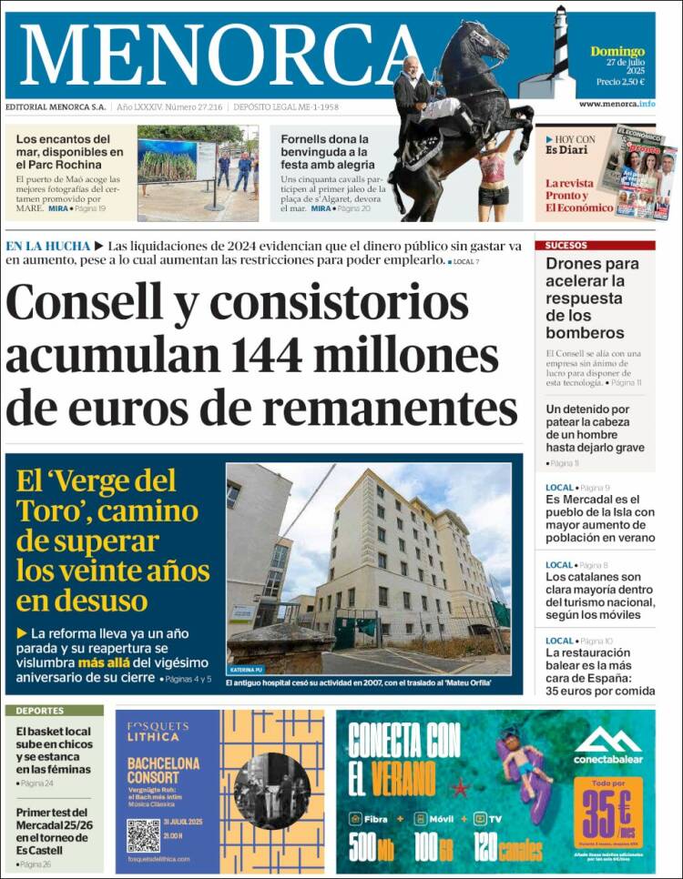Portada de Menorca - Diario Insular (España)