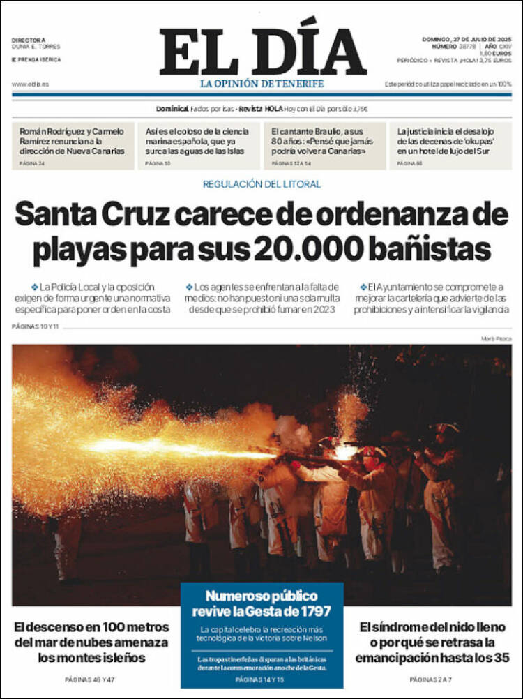 Portada de El Día (España)