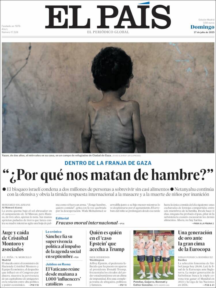 Portada de El País (España)