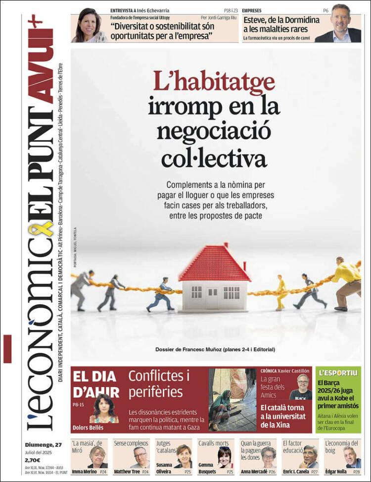 Portada de El Punt Avui (España)
