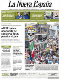 Portada de La Nueva España (España)