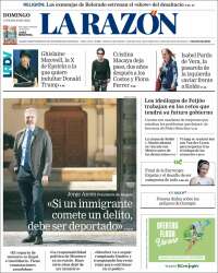 Portada de La Razón (España)