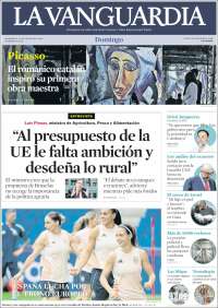 Portada de La Vanguardia (España)