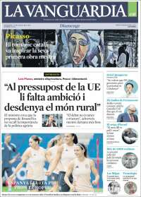 Portada de La Vanguardia (España)