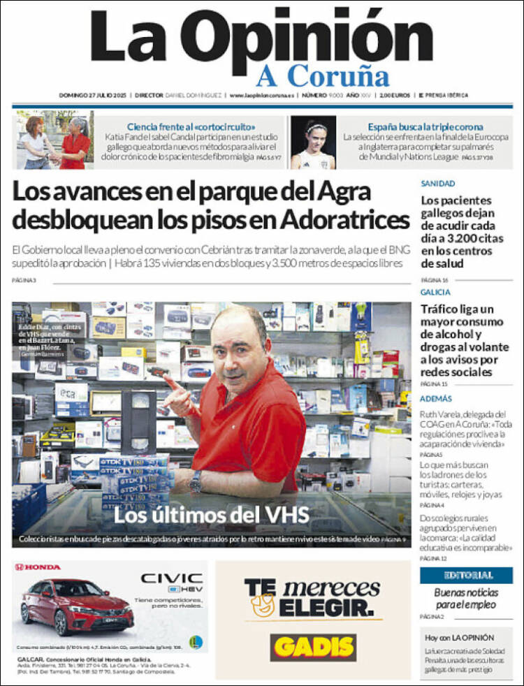 Portada de La Opinión de A Coruña (Spain)