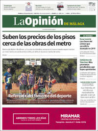 Portada de La Opinión de Málaga (España)